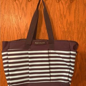 PartyLite Striped Tote